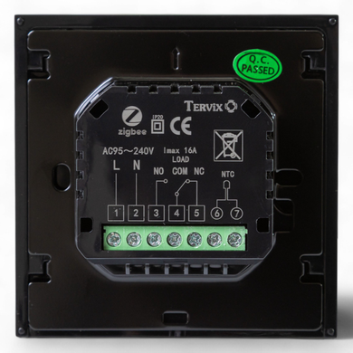 Термостат Tervix Pro Line с ZigBee управлением, для газового/электрического котла, черный (117330) 117330 фото