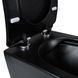 Подвесной унитаз Qtap Scorpio без ободка с сиденьем Soft-close Черный (QT1433053ERMB) QT1433053ERMB фото 4