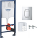 Комплект Grohe 3 в 1: инсталляция Rapid SL 39 504 000 для подвесного унитаза, клавиша смыва 37 624 000 (39504000) 39504000 фото 1
