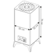 Гібрідний обігрівач TWP Tower TWPT 1000 W Wi-Fi 1000 Вт, 320x320x740, white, металевий, окремостоячий (TWPT1000WWIFI) TWPT1000WWIFI фото 2