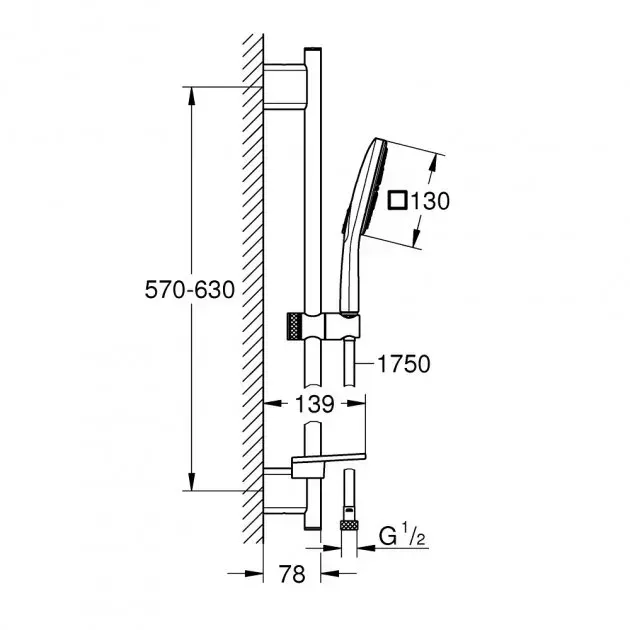 ЧертежGrohe Euphoria Cube (27702000)