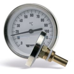 Термометр биметаллический аксиальный с погружной гильзой (1/2" НР) WATTS F+R801 SD